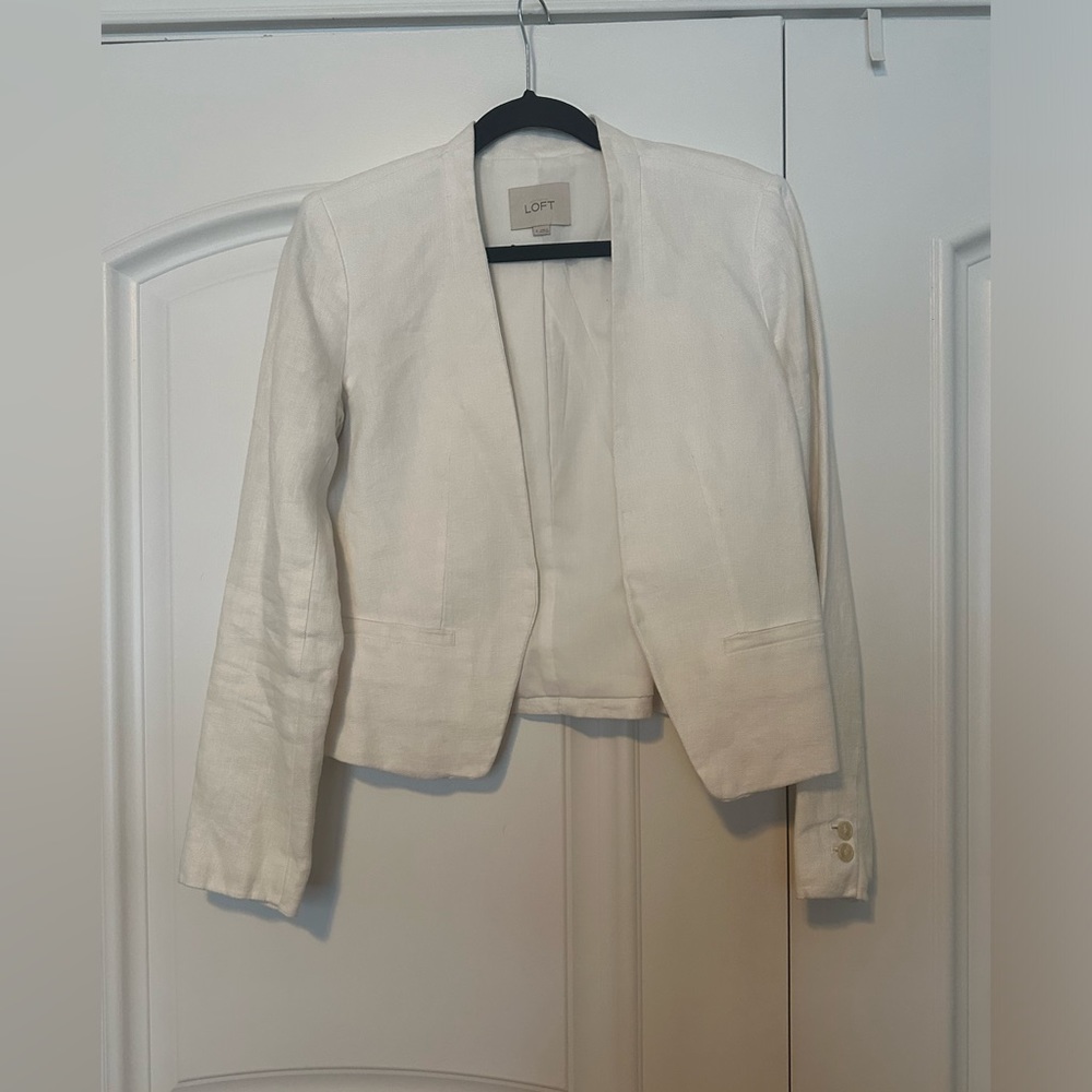 Women’s Loft White Blazer Size 4